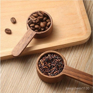🌞Solid Wood Coffee Bean Spoon ช้อนตวงกาแฟไม้ ไม้บีช ช้อนตวงกาแฟ 4.5 x 9.5 cm/4.8 x 16.5 cm AG666