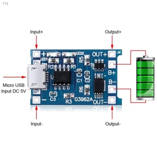6PCS for TP4056 Charging ule with Battery Protection 18650 BMS 5V Micro-USB 1A Charge Board for 18650