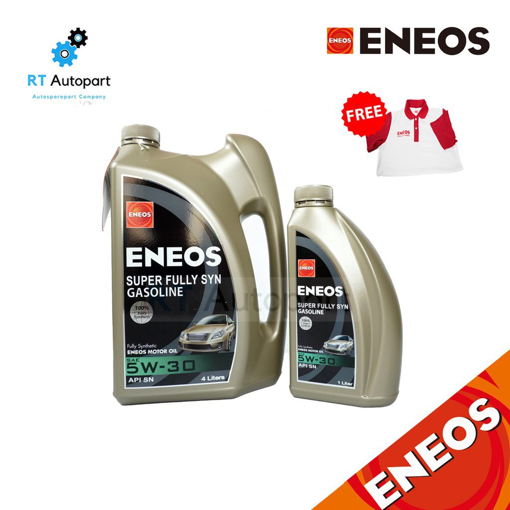 ENEOS น้ำมันเครื่องสังเคราะห์แท้ 100 เบนซิน เอเนออส เกรด 0w20 / 5w30 / 5w40 / Fully