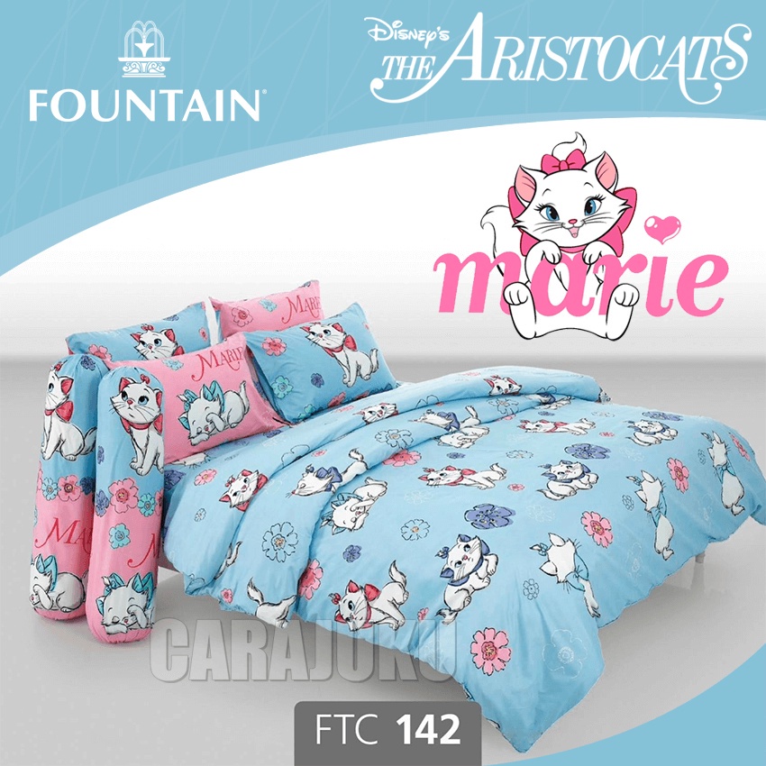 fountain-ชุดผ้าปูที่นอน-มารี-marie-ftc142-สีฟ้า-ฟาวเท่น-ชุดเครื่องนอน-ผ้าปู-ผ้าปูเตียง-ผ้านวม-แมวมารี-the-aristocats