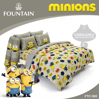 FOUNTAIN ชุดผ้าปูที่นอน มินเนียน Minions FTC095 #ฟาวเท่น ชุดเครื่องนอน ผ้าปู ผ้าปูเตียง ผ้านวม ผ้าห่ม Minion