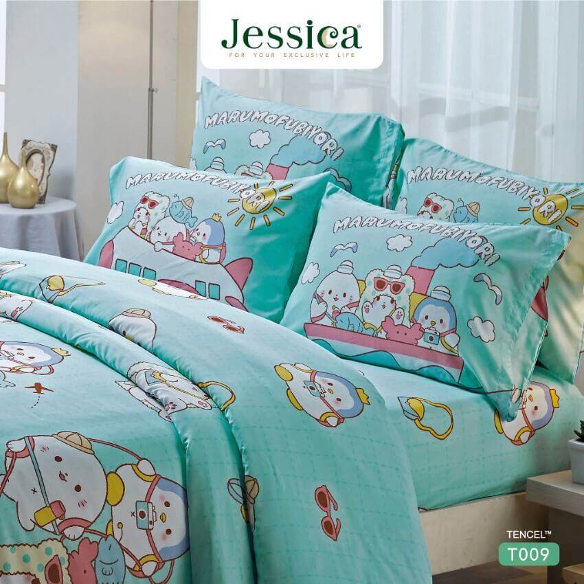 jessica-ชุดผ้าปูที่นอน-ม็อปปุ-marumofubiyori-moppu-t009-tencel-500-เส้น-เจสสิกา-ชุดเครื่องนอน-ผ้าปูเตียง-ผ้านวม-ผ้าห่ม