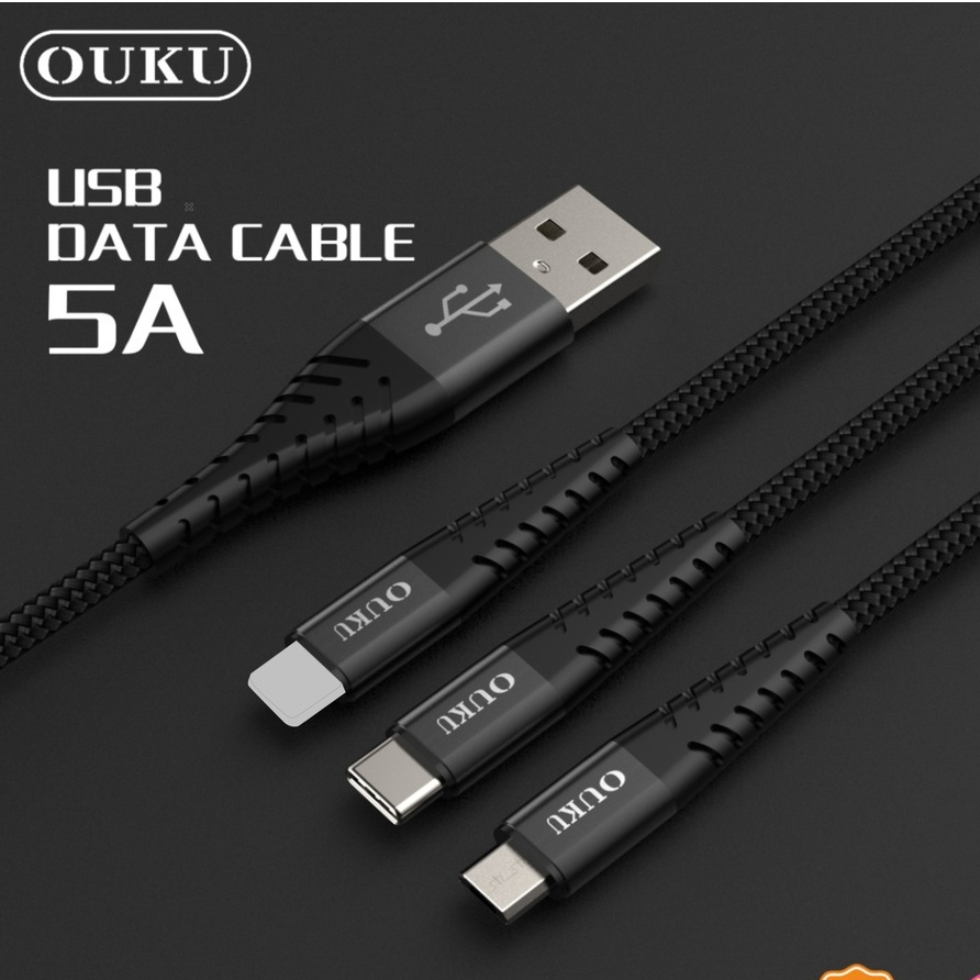 ouku-x7-5a-ชาร์จเร็ว-data-cable-สายถัก-สายชาร์จโทรศัพท์มือถือ-สายถัก-สำหรับ-l-micro-usb-type-c-ชาร์จเร็วมาก-สายไม่ขา