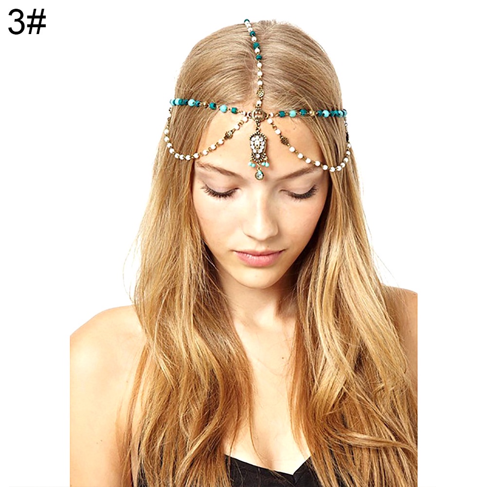 b-398-indian-boho-beads-cross-bride-head-chain-headpiece-jewelry