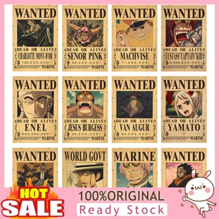 [B_398] One Piece Poster Clear Rectangle Decorative Japanese Luffy Bounty Poster Bedroom Decor for Bar