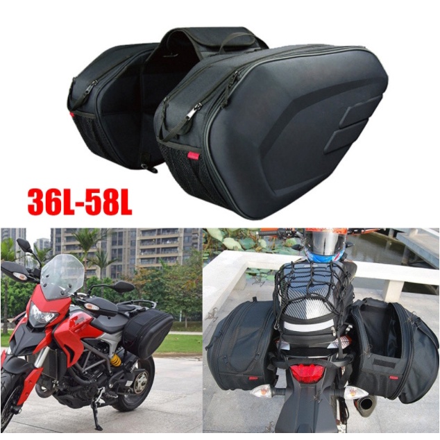 กระเป๋าอานรถมอเตอร์ไซค์-motorcycle-saddle-bags-กระเป๋าข้างรถ-ความจุกระเป๋า-36-58ลิตร