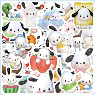 พร้อมส่ง!สติกเกอร์ลายการ์ตูน pochacco 3D 60ชิ้น sanrio น่ารัก