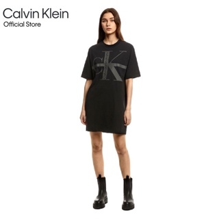 Calvin Klein เดรสผู้หญิง ทรง Regular รุ่น J220177 BEH - สีดำ