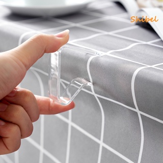HOT_ คลิปผ้าปูโต๊ะมีความแข็งแรงสูงขอบเรียบนำมาใช้ใหม่ติดตั้งง่ายผ้าปูโต๊ะกดคลิปอุปกรณ์ผ้าปูโต๊ะ