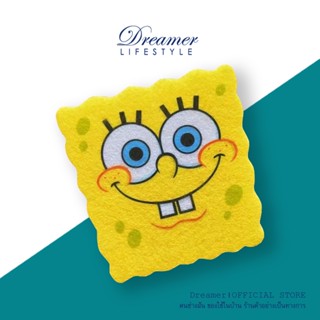 Dreamer ปลีก/ส่ง ฟองน้ําสองด้าน ล้างจาน กระทะ หม้อ ฟองน้ําล้างจาน SpongeBob แผ่นใยขัด เครื่องมือทําความสะอาดครัวเรือน