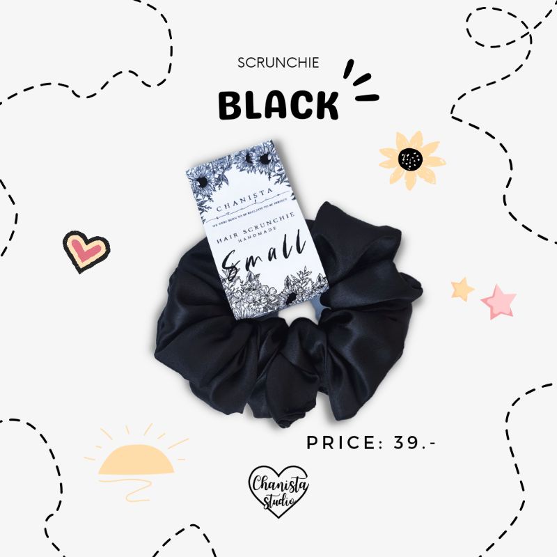 classic-scrunchie-black-ยางรัดผม-รุ่นคลาสสิค-สีดำ