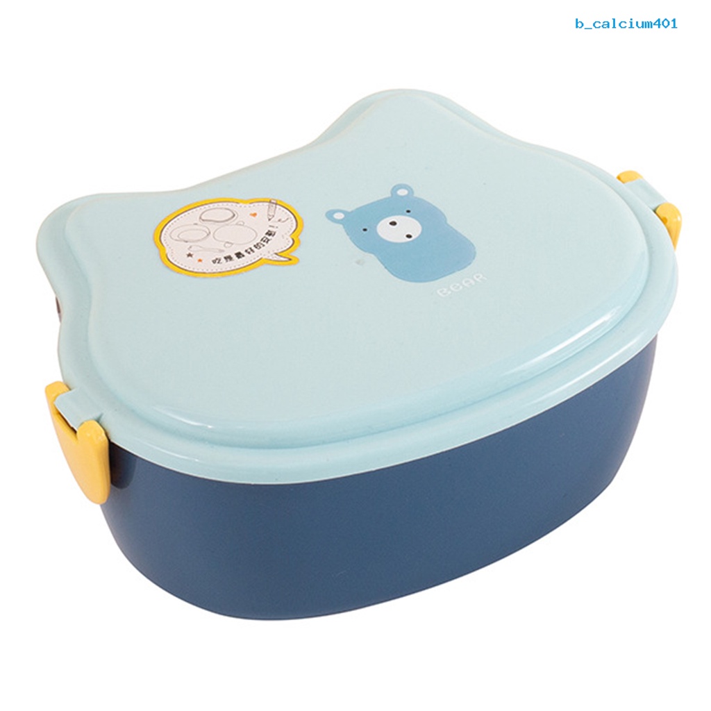 calciwj-bento-box-double-layer-compartment-good-sealing-microwavable-children-snack-fruit-lunch-box