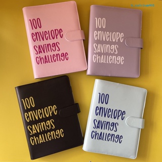 Calciwj Envelope Challenge Binder Durable Portable 100 Envelope Challenge Planning Notebook for Home Vacations
