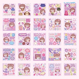 Calciwj 25Pcs Hand Account Stickers Set Cartoon DIY Girls Childrens Water Cup Stickers Clear