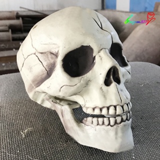 【AG】Creepy Plastic Open Mouth Skull Skeleton Haunted House Decor Prop