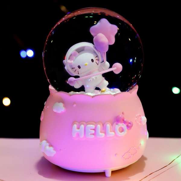 กล่องดนตรี-ไขลานกล่องดนตรี-hellokitty-crystal-ball-กล่องดนตรี-hello-kitty-cat-music-box-ของขวัญวันเกิดสาวการ์ตูน