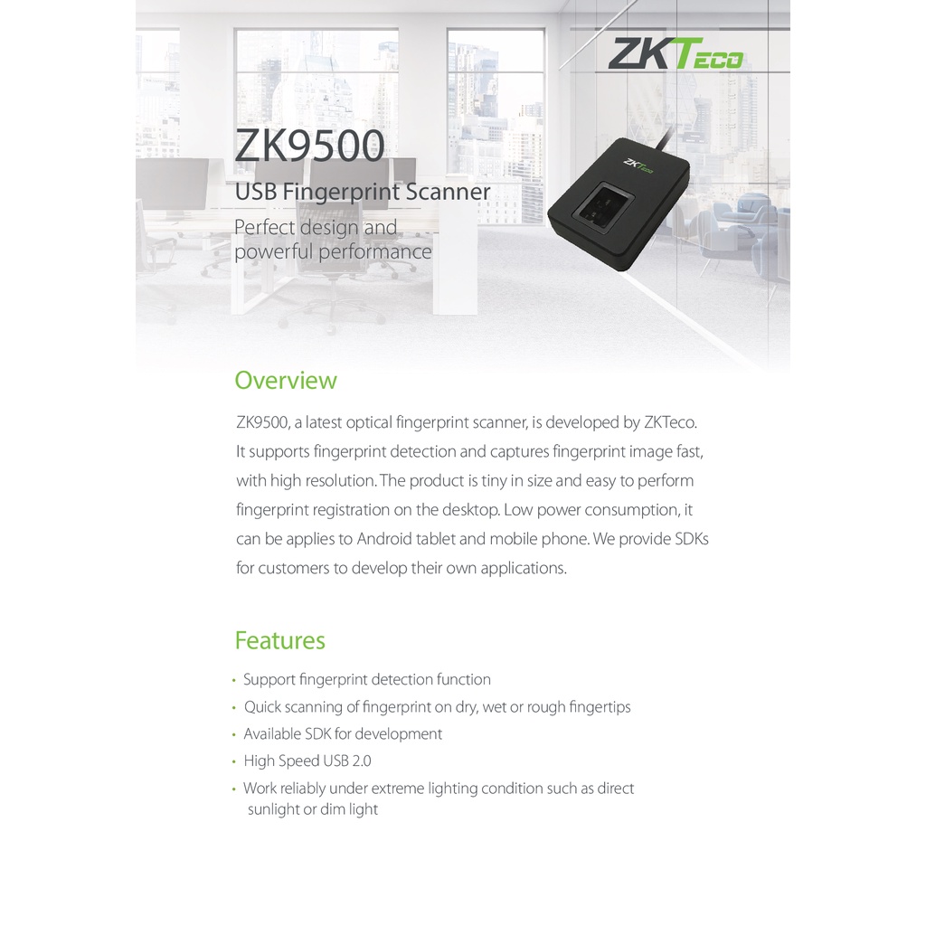 zkteco-zk-9500-fingerprint-sensor-เครื่องอ่านลายนิ้วมือ-รับประกัน-1-ปี