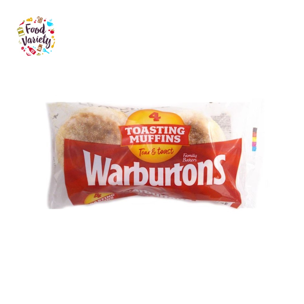 Warburtons Breakfast Muffins 4 Pack 294g วอร์เบอร์ตันส์ อาหารเช้า