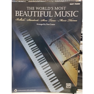 THE WORLD MOST BEAUTIFUL MUSIC - EASY PIANO/038081385495/ลดพิเศษกระดาษปกด้านใหนเหลืองหน้าหลังตามภาพ