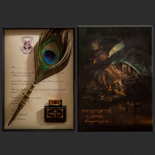 ✗School of Magic Quill Set Harry Potter Owl Quill Gift Box Retro Dip Pen ปรับแต่งได้