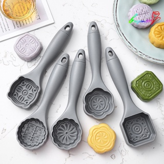 【AG】5Pcs Moon Cake Molds Beautiful Texture Non-stick Lightweight Reusable Mooncake Molds for Kitchen