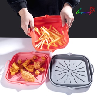 【AG】Baking Pan Temperature Resistant Oilproof Handle Design Easy Clean Square Silicone Liner Tray Supplies