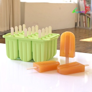 【AG】1 Set Ice Cream Mold Non-stick Flexible 12 Grids Sorbet Molds Ice Cube Home Supply