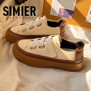 ❈Smil tide หญิงมูลค่าสูง 2023 ใหม่รองเท้าสีขาวขนาดเล็ก ins all-match shoes หญิงฤดูร้อนรองเท้านักเรียนหญิง