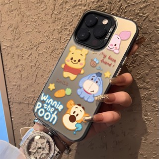 2 in 1 เคสโทรศัพท์มือถือ ลายการ์ตูนหมีพูห์ สีเหลือง พร้อมกล้อง สําหรับ iphone 14promax 11 12 13 11ProMax