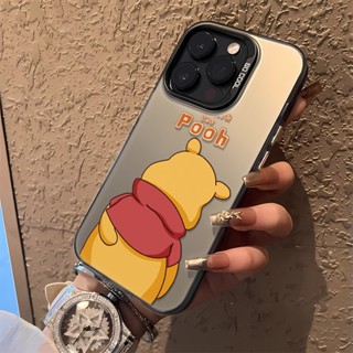2 in 1 เคสโทรศัพท์มือถือ ลายการ์ตูนหมีพูห์ สีเหลือง พร้อมกล้อง สําหรับ iphone 14promax 11 12 13 11ProMax