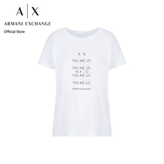 AX Armani Exchange เสื้อยืดผู้หญิง รุ่น AX 6LYT41 YJ6XZ1000 - สีขาว