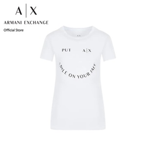 AX Armani Exchange เสื้อยืดผู้หญิง รุ่น AX 6LYT31 YJ6XZ1000 - สีขาว