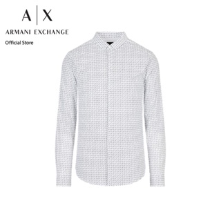 AX Armani Exchange เสื้อเชิ้ตผู้ชาย รุ่น AX 6LZC25 ZNEAZ21AP - สีขาว