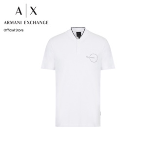 AX Armani Exchange เสื้อโปโลผู้ชาย รุ่น AX 6LZFAC ZJ5XZ1100 - สีขาว