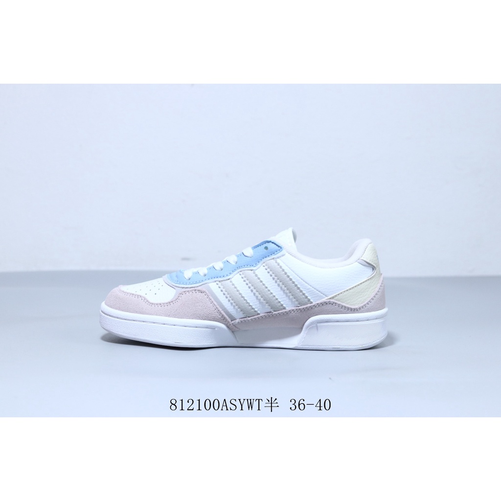 adidas-courtic-รองเท้าหนังลําลอง-ส้นแบน-สีขาว-สไตล์เรโทร-สําหรับผู้หญิง