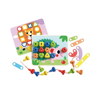 Tooky Toy-Rainbow Stacking Peg-ชุดของเล่นหมุดเสียบรูรูปตัวตุ่นสีสายรุ้ง