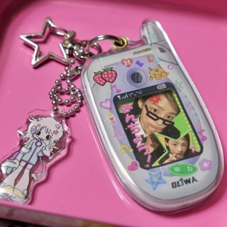 ☑☽Mini Mobile Phone! Mini กรอบรูปสำหรับถ่ายรูป พวงกุญแจ มูลค่าสูง ในรูปแบบ 2 มิติ