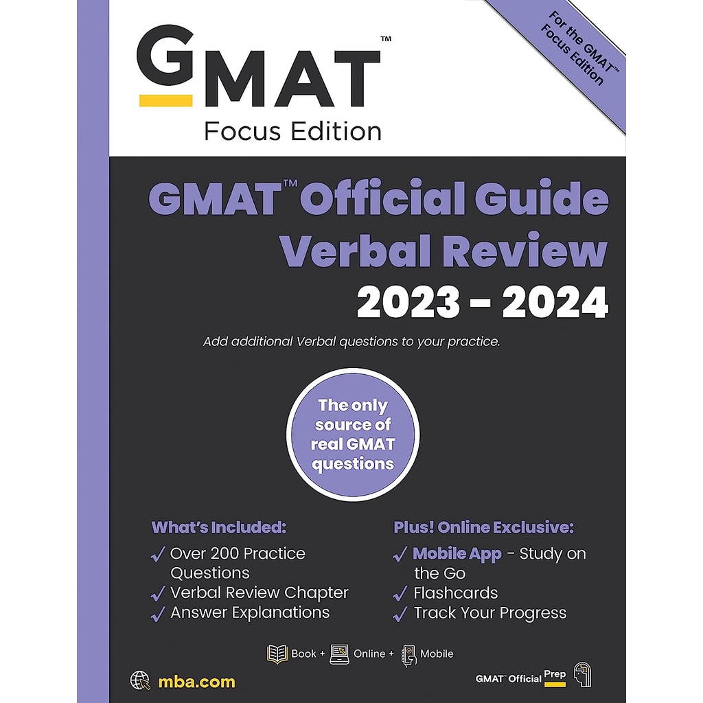 asia-books-หนังสือภาษาอังกฤษ-gmat-official-guide-2023-2024-verbal-review-book-online-question-bank