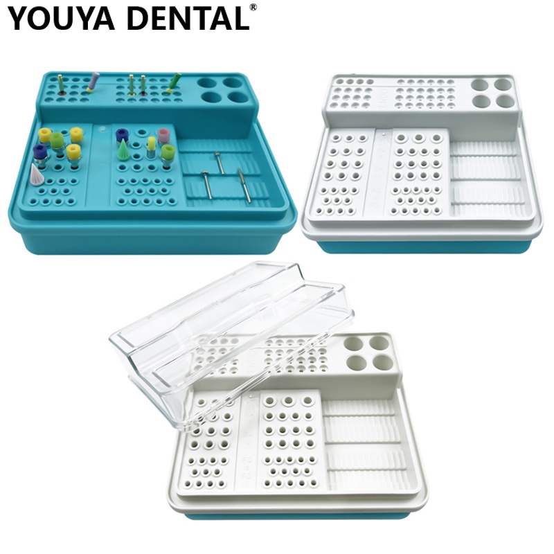 Dentist Park 96 Holes Dental Endo Files Sterilization Box Dental Bur