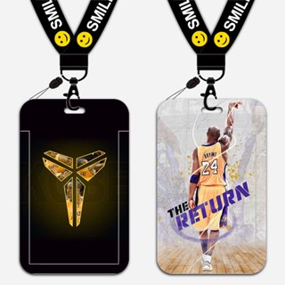 สายคล้องคอ แบบแข็ง ลาย NBA Star Kobe สีดํา สําหรับนักเรียน บัตรรถบัส บัตรนักเรียน♣8.24♣