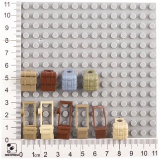 บล็อกตัวต่อเลโก้ กระเป๋าเป้สะพายหลัง ขนาดเล็ก สไตล์ทหาร