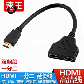 [จัดส่งด่วน] ชุดกล่องแปลงสายเคเบิล สองหัว ทีวี HD hdmi