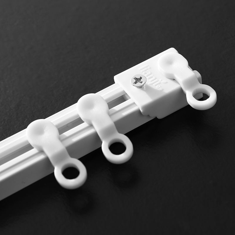 ☊Curtain track without punching installation slide rail silent side ...