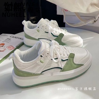 [พร้อมส่ง] รองเท้าผ้าใบ สีขาวมิ้นท์ สีเขียว สําหรับผู้หญิง 2023