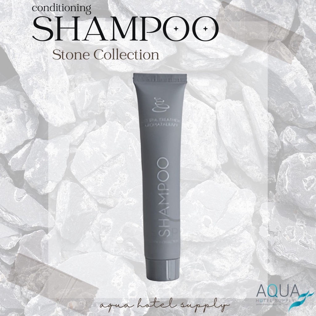 แชมพูโรงแรม-แชมพูสระผม-รุ่น-stone-shampoo-แพ็คชนิดละ125ชิ้น-ของใช้ในโรงแรม-ของโรงแรม-อเมนิตี้-hotel-amenities