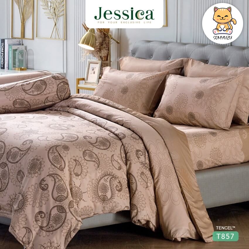 Jessica ผ้าปูที่นอน (ไม่รวมผ้านวม) 5 ฟุต/6 ฟุต Tencel เทนเซล ทอ 500 ...