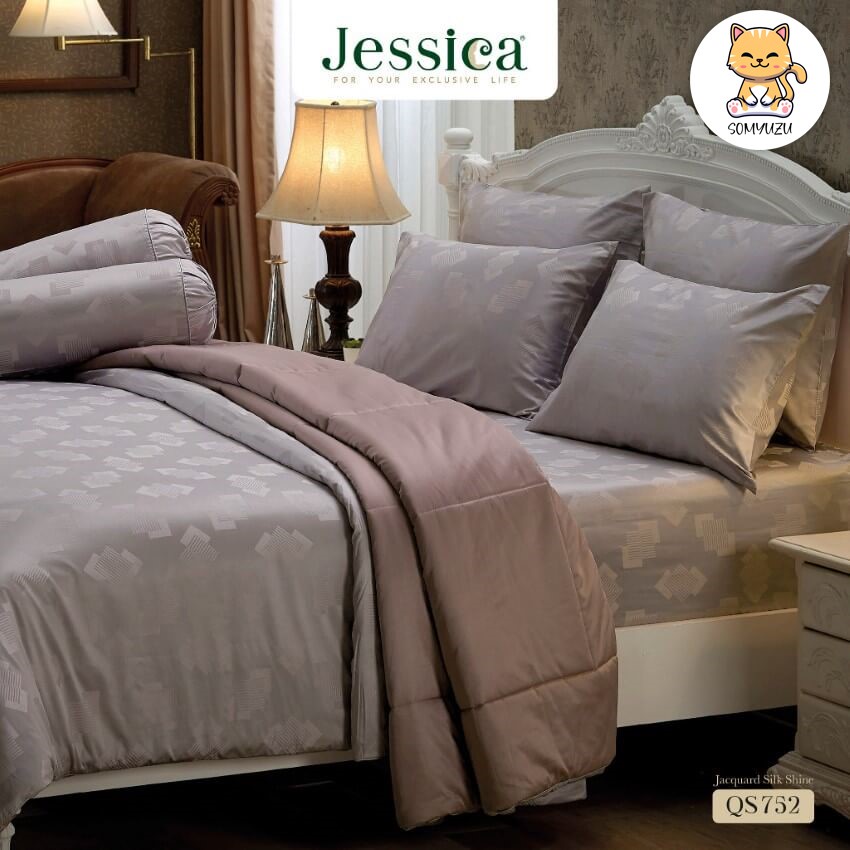 Jessica ผ้าปู 6 ฟุต | ผ้าปูที่นอน (ไม่รวมผ้านวม) Jacquard แจ็คการ์ด ทอ ...