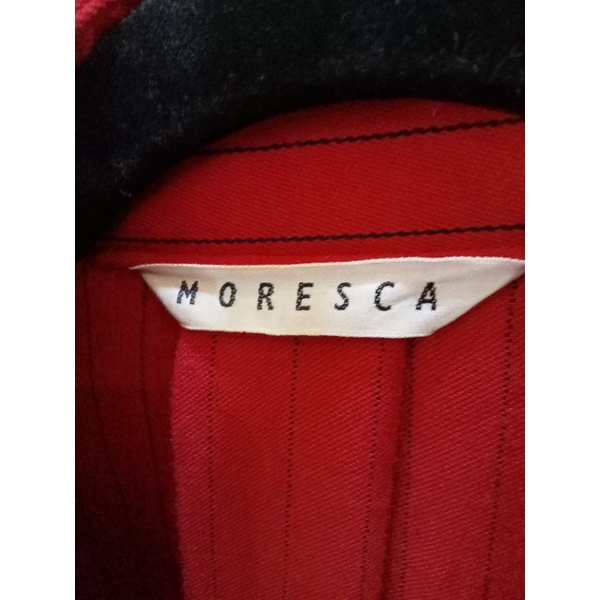 moresca-blazer-สีแดงลายริ้วแนววินเทจมือสอง