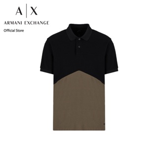 AX Armani Exchange เสื้อโปโลผู้ชาย รุ่น AX 6RZFLA ZJM5Z22CF - สีน้ำตาล