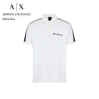 AX Armani Exchange เสื้อโปโลผู้ชาย รุ่น AX 6RZFLD ZJYCZ1116 - สีขาว